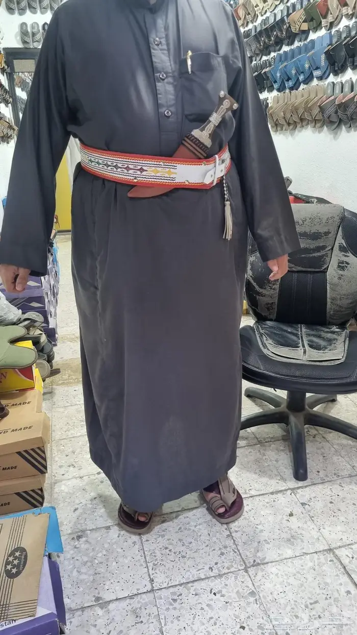 جنبية دس قرن طبيعي وسلة هندوان وحزام سبتة مسبت شغل يد للبيع 2