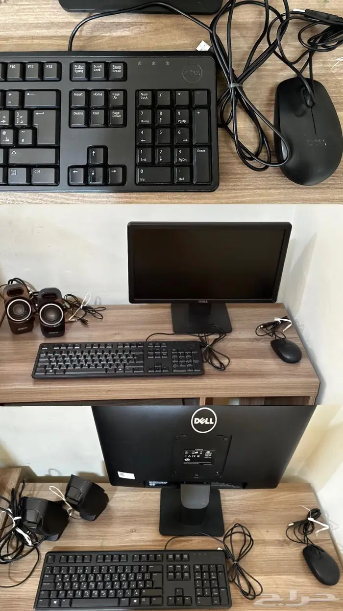 كمبيوتر مكتبي Dell OptiPlex كامل مع شاشة وسماعات (نظيف 1