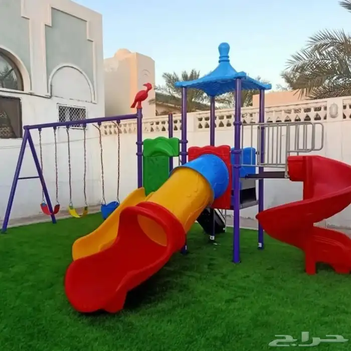 لعبه حدائق خارجيه مع زحاليقات بلاستيك و مرجيحه 3 اشخاص 12
