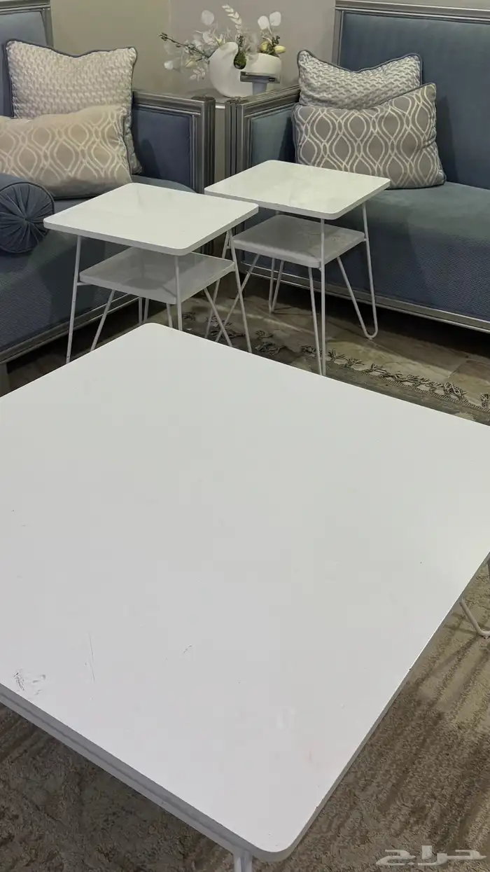 طاوله بيضاء   طاوله ضيافه كبيره   طاوله ضيافه كبيره مع ثلاث 0