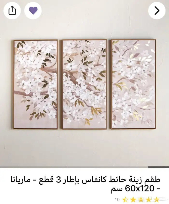 طقم لوحات 3 قطع مكمله لبعض باكياسها ما انفكت جديده. 3