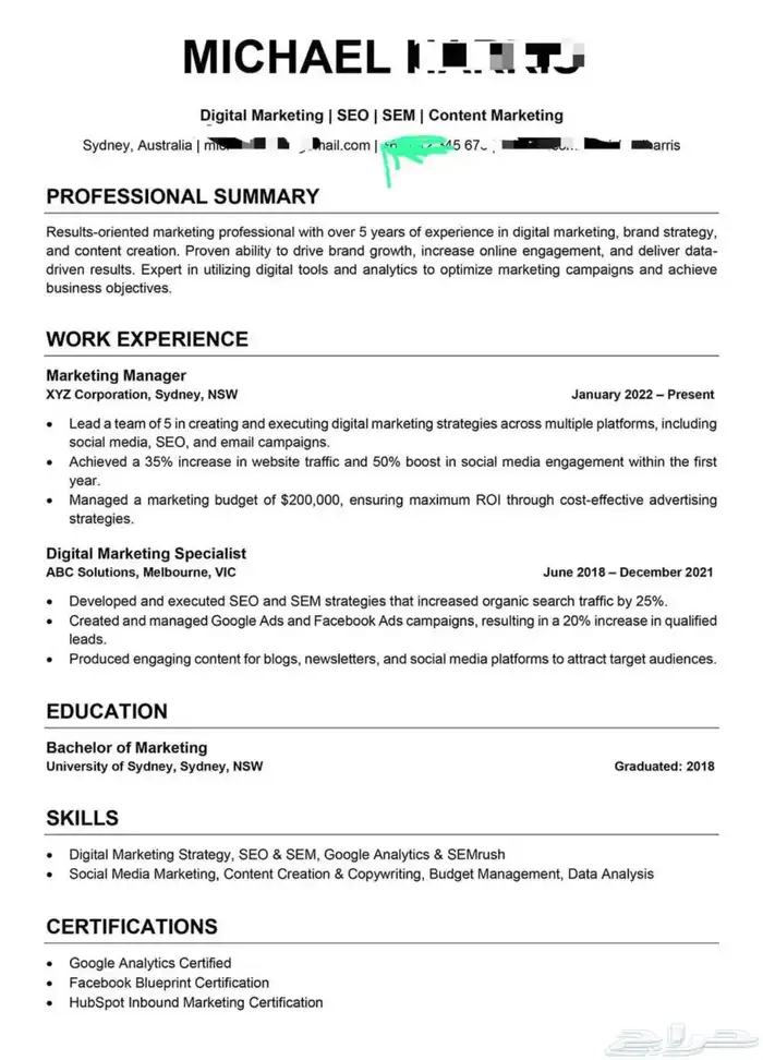 تدور وظيفة ومحتاج CV   اوفرلك افضل السي فيهات ATS وغيرها 0