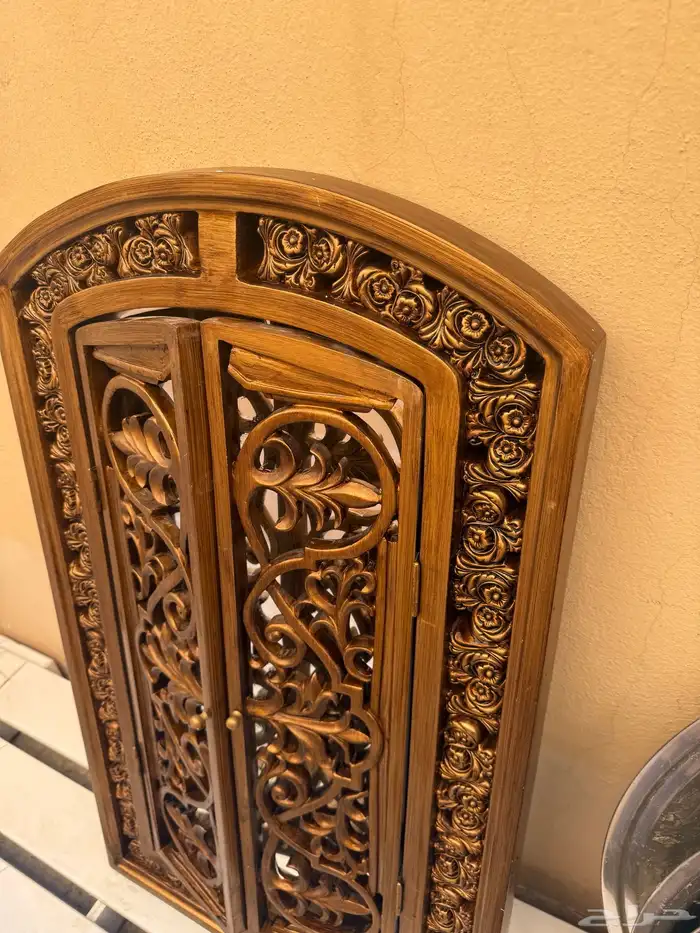 رفرف خشبية أدراج خشبية أثرية صوان ثلاث حبات مقاس مختلف 3