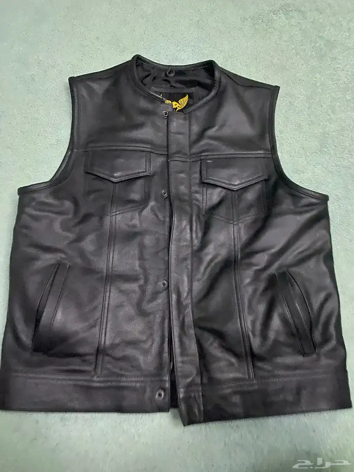 leather vest motorcycle صدريه جلد طبيعي اصلي للدراجات النار 1