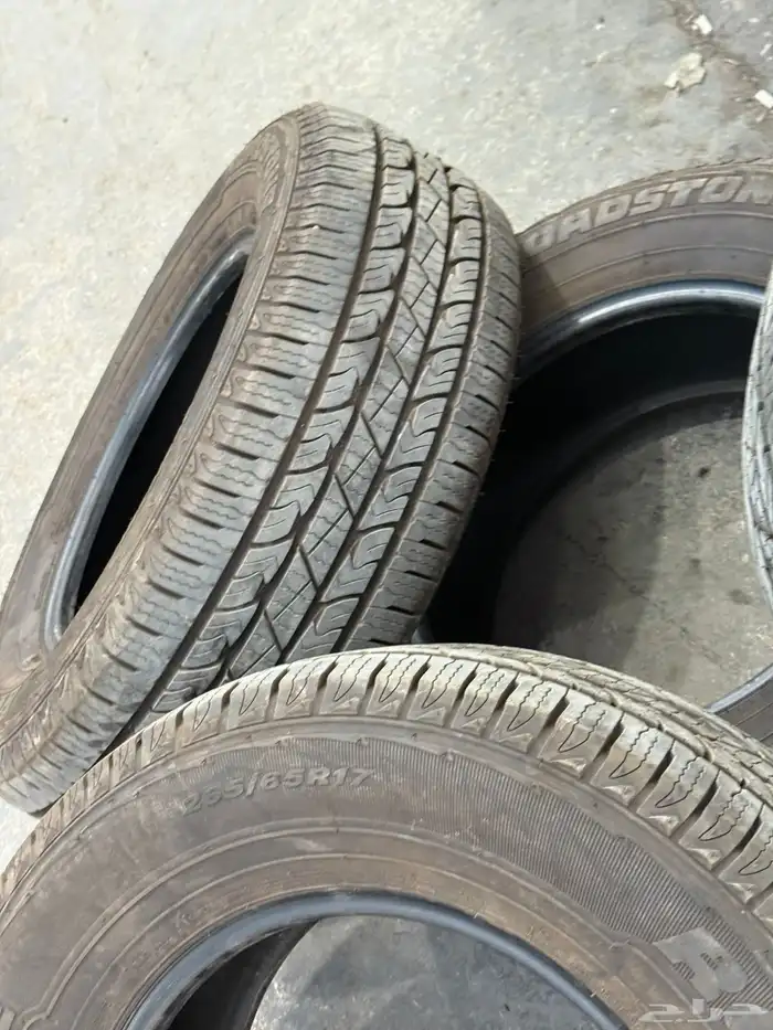 اربعه كفرات شبه الجديد كوري مقاس الكفرات 17-65-265 24
