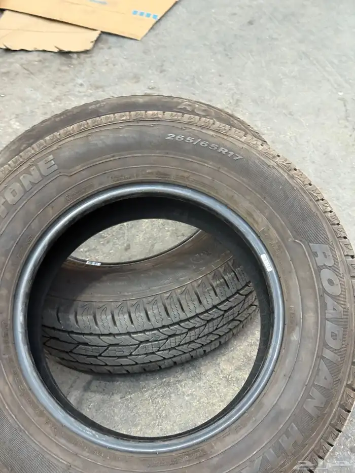اربعه كفرات شبه الجديد كوري مقاس الكفرات 17-65-265 21