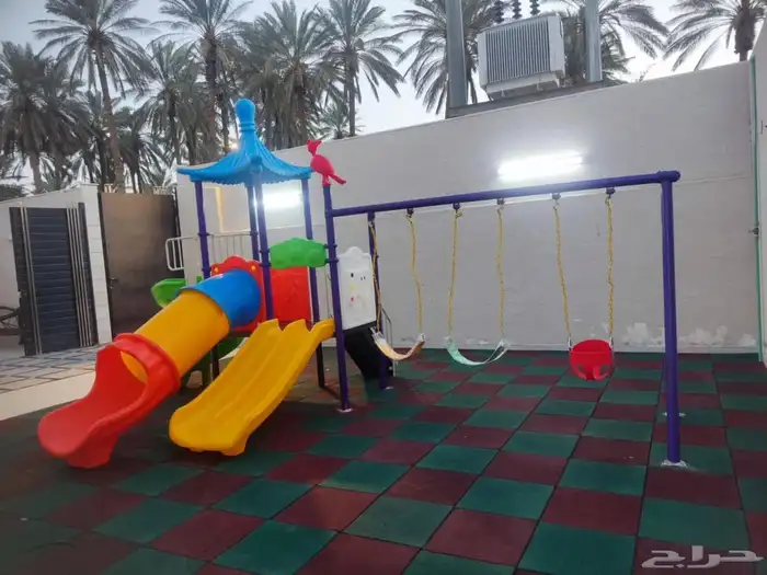 لعبه حدائق خارجيه مع زحاليقات بلاستيك و مرجيحه 3 اشخاص 2