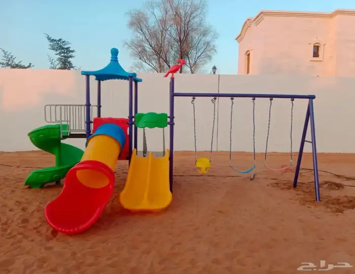 لعبه حدائق خارجيه مع زحاليقات بلاستيك و مرجيحه 3 اشخاص 5