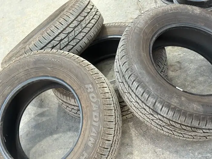 اربعه كفرات شبه الجديد كوري مقاس الكفرات 17-65-265 22