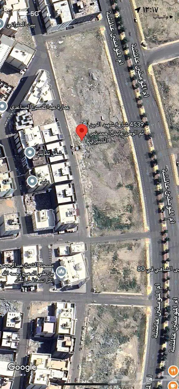 ارض في مخطط النخيل مساحة 625م داخل حد الحرم 0