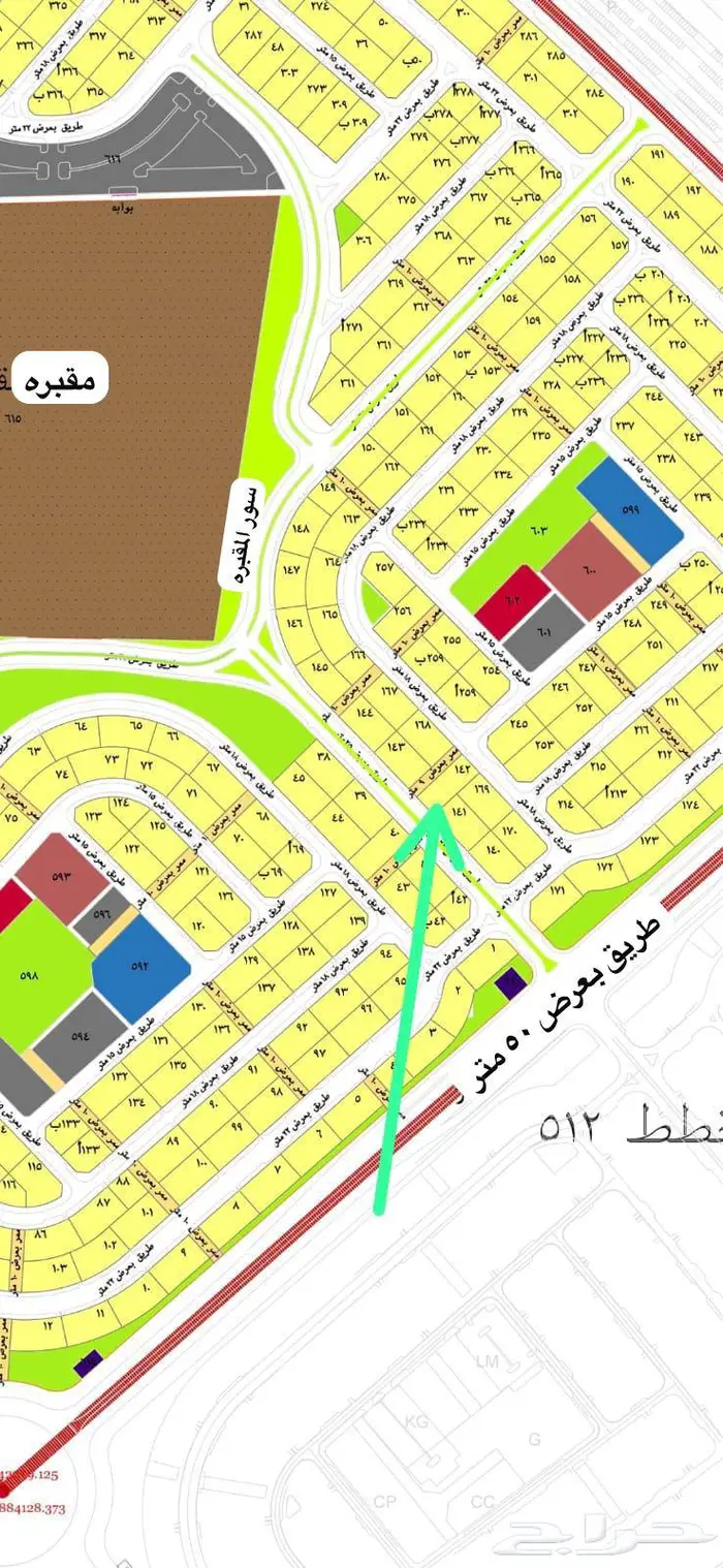 ارض للبيع ضاحية الملك عبدالله الحزم 517 3 واجهات 1