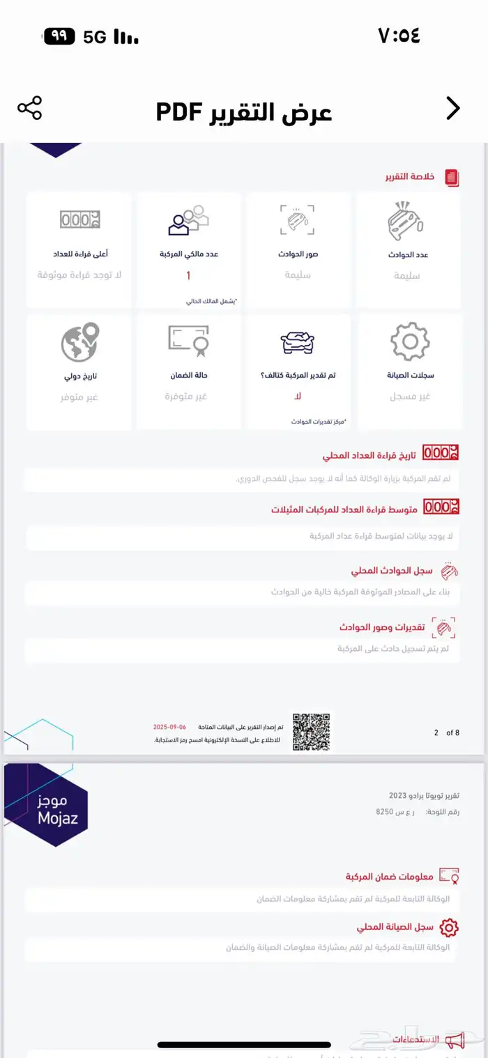 برادو 2023 ستة سلندر مخزن 27