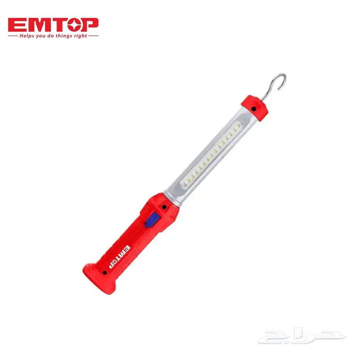 مصباح عمل لاسلكي EMTOP   LED 300 لومن مع قاعدة مغناطيس وخطاف 4