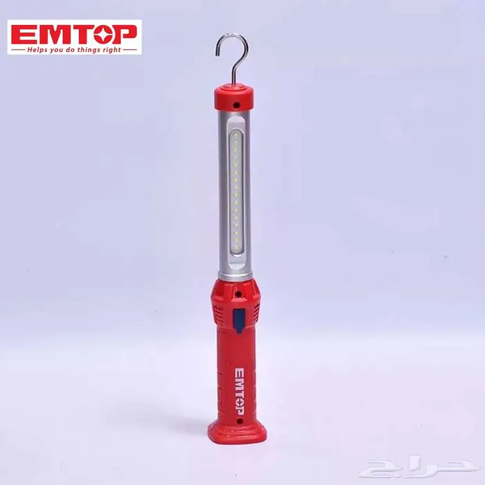 مصباح عمل لاسلكي EMTOP   LED 300 لومن مع قاعدة مغناطيس وخطاف 0