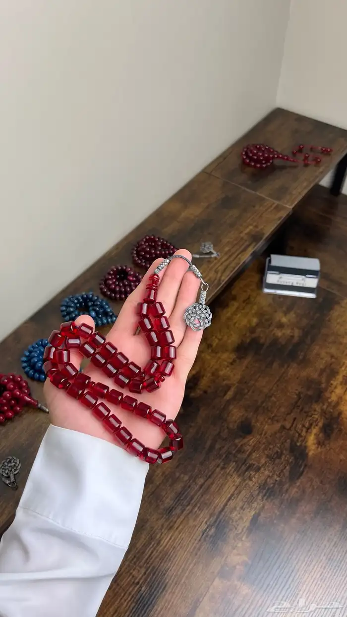 مسباح زعفراني بطربزونه فضه عيار ألف 6