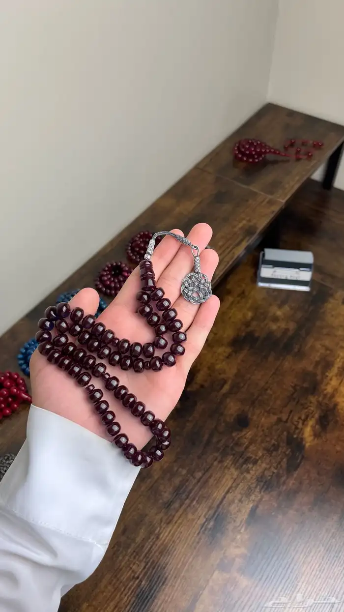 مسباح زعفراني بطربزونه فضه عيار ألف 3