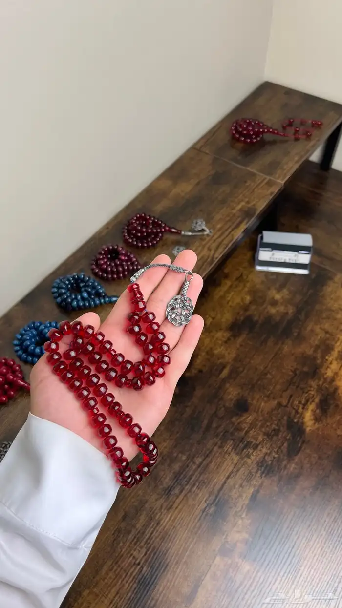 مسباح زعفراني بطربزونه فضه عيار ألف 4