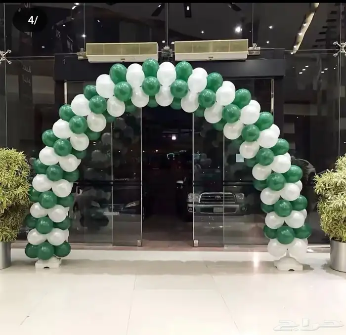 تنسيق قوس بالون احتفالات اليوم الوطني السعودي 4