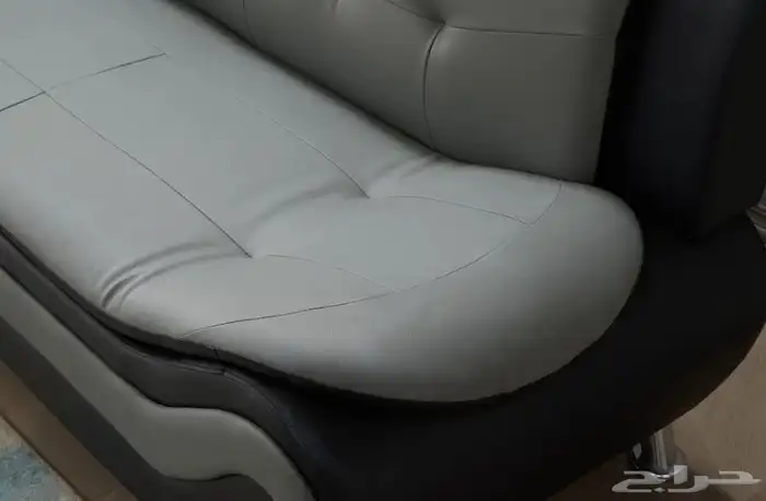 طقم كنب جلد صناعة صينية جاهزة 6 أشخاص لونين 3