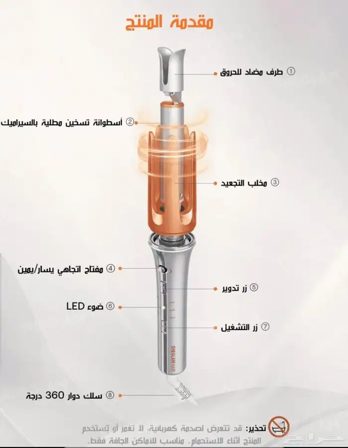 ماركة SHEGLAM HAIR   مكواة تجعيد شعر تلقائية جديدة 7