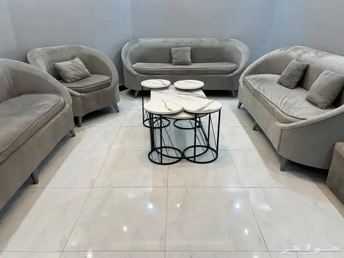 كنب 6 قطع مع 5 طاولات 0