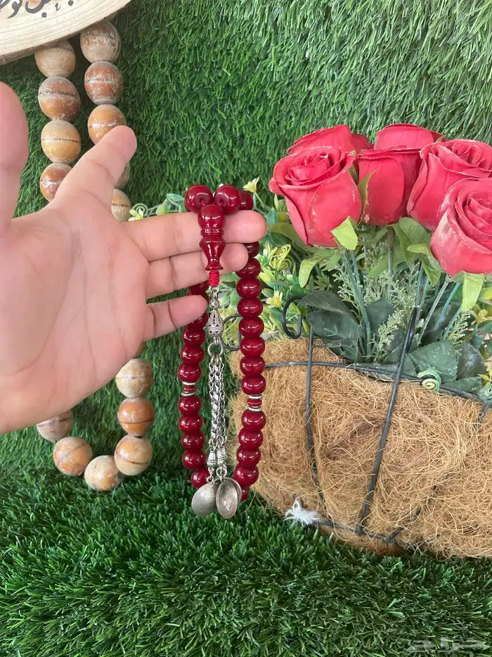 فاتوران سبحه مسباح فضه حلبي شرابه كركوشة إكسسوارات يدوي فضة 1