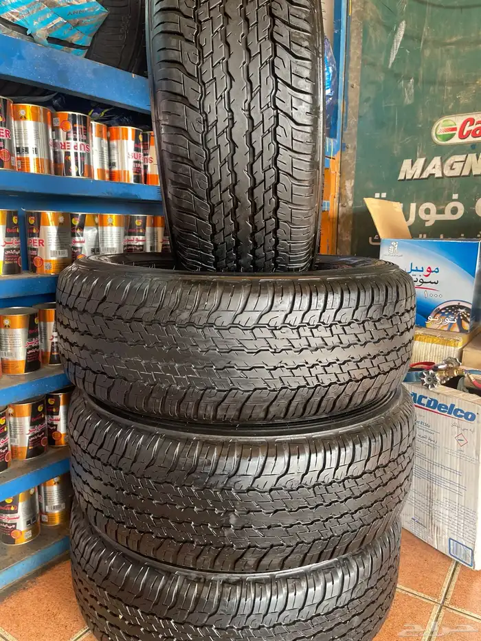 كفرات دنلوب شبه جديد مستخدم جنط 17 1