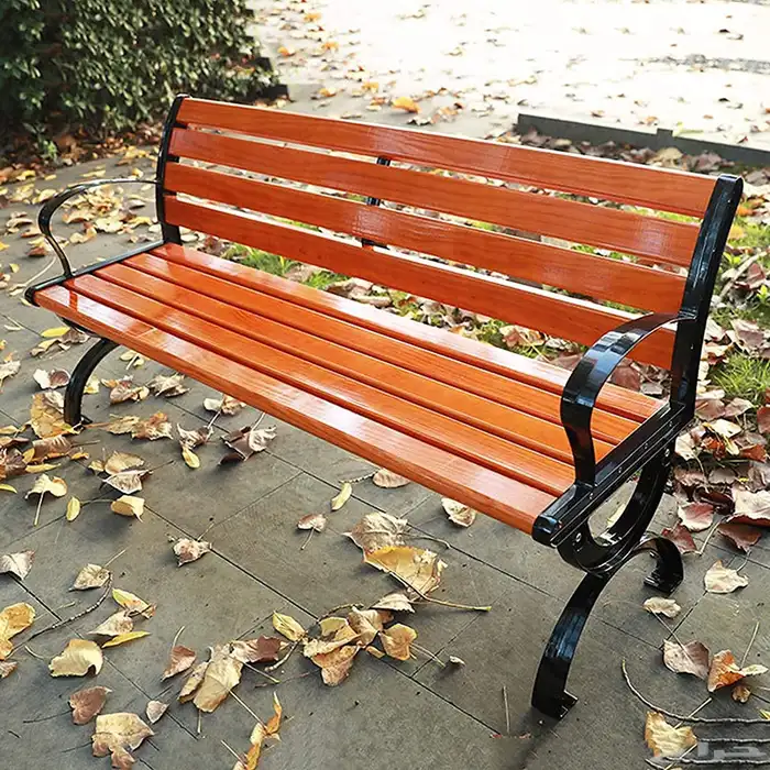 كرسي حديقة للترفيه الخارجي مع مسند ظهر  مقعد حديقة خشبي 7