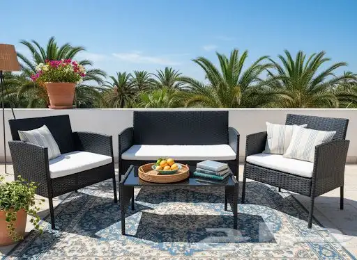 جلسة خارجية 4 أشخاص مع طاولة 0