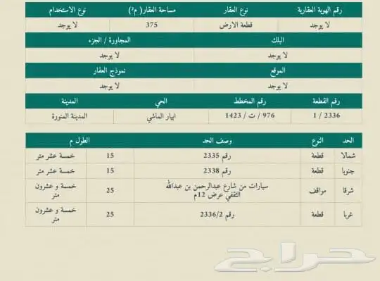 ارض للبيع ابيار الماشي 2336 3