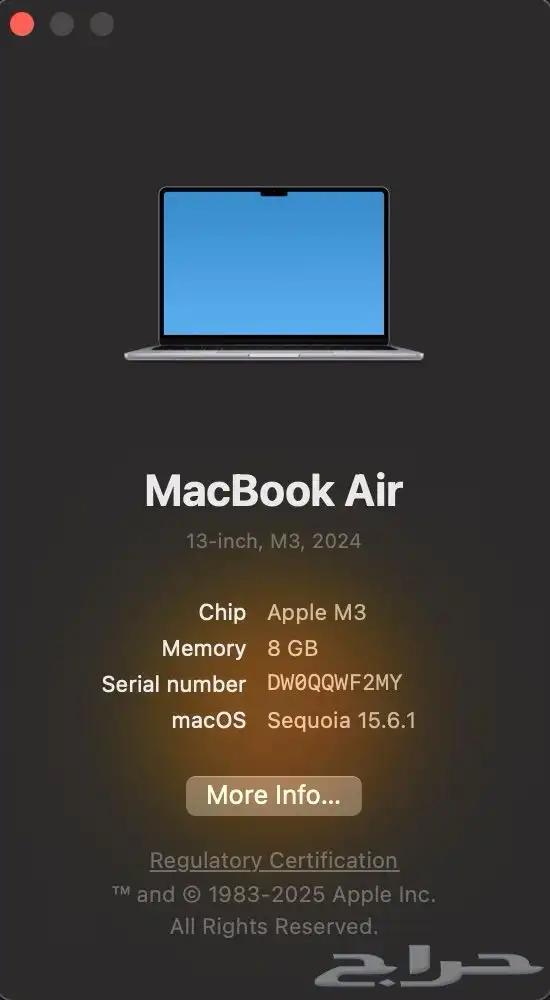 ماك بوك اير m3 5