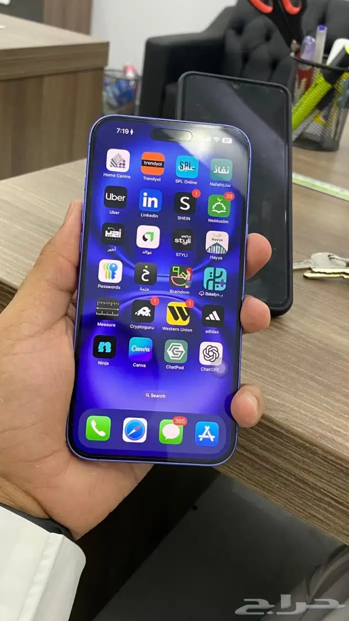 ايفون 16plus 256GB جهاز كالجديد بطاريته 100 5