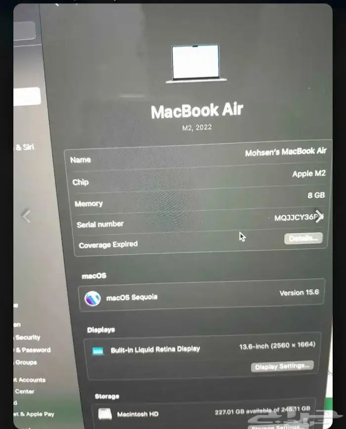 Mac Book Air M2 1