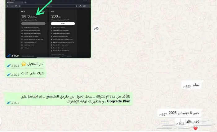 اشتراك شات جي بي تي بلس (5) 3 أشهر   على حسابك الخاص 4