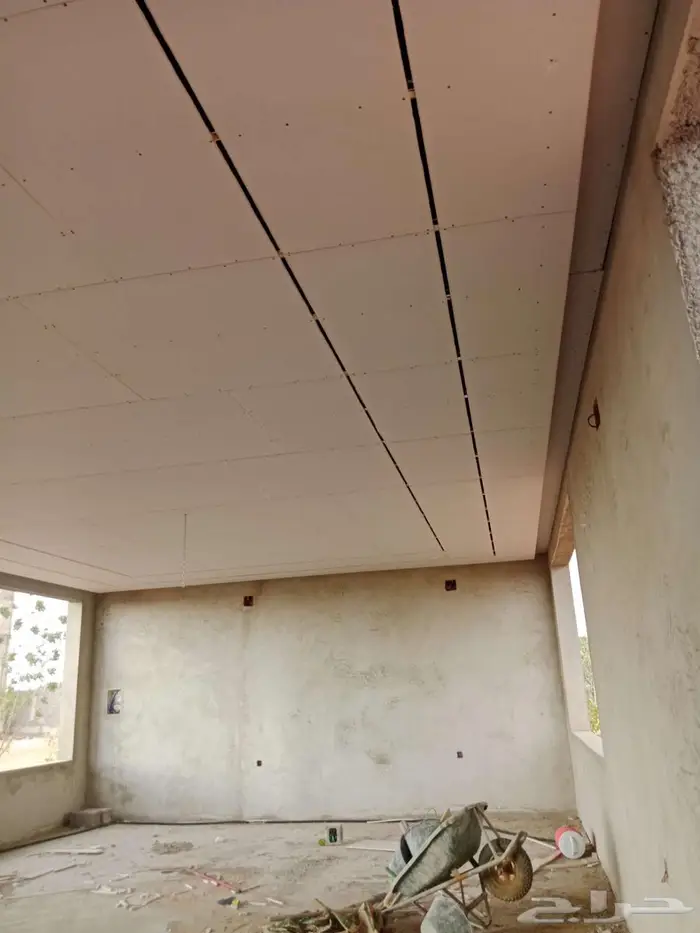 عمل جبس بورد سيمنت بورد سقف مستعار فاصل جبس بورد 6