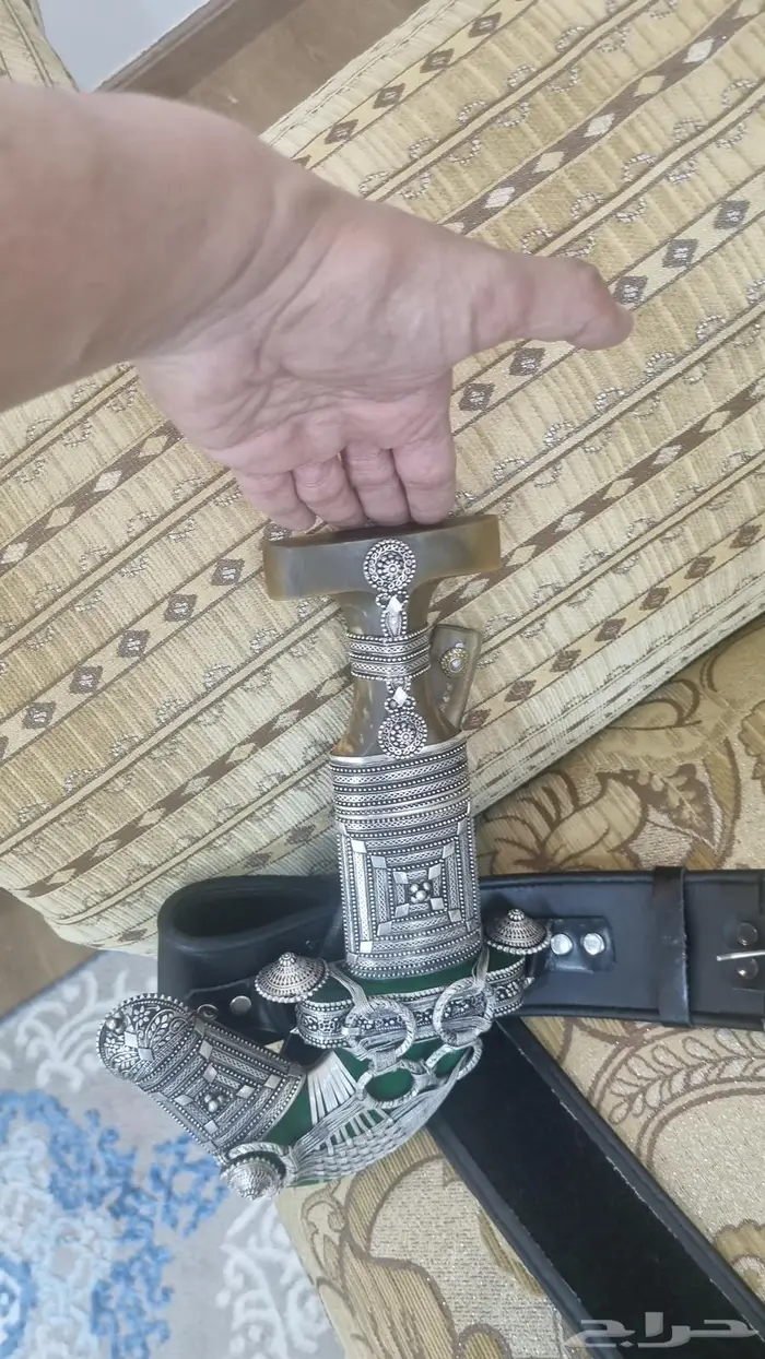 جنبية خنجر راس قرن طبيعي وسلة سيناو كفو 2
