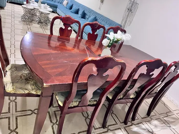 كنب 8قطع مع طاولة طعام 0