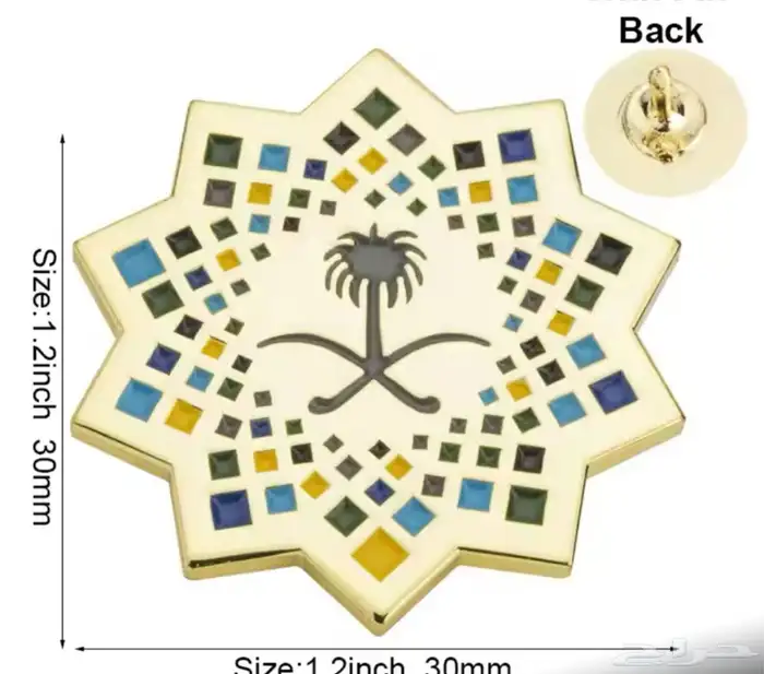 بروشات الرؤية دبوس ذهبي وفضي 1