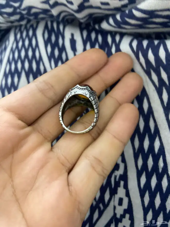خاتم فضه محنطه داخله نمله نادر 1