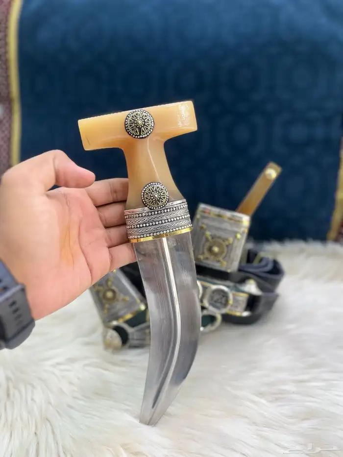 خنجر فضة حك زراف 4