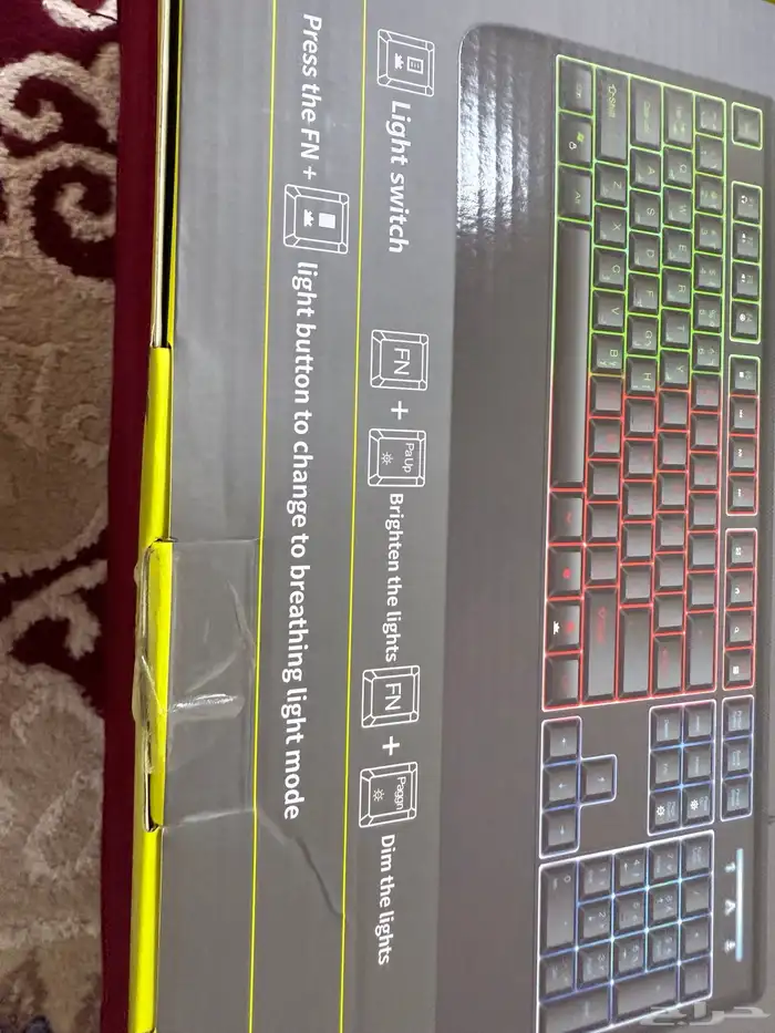 كيبورد مكانيكي RGB وسريع الاستجابة جديد لم يستخدم 2