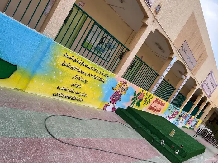 رسام جرافيتي رسم مدارس كافيهات مغاسل سيارات 1