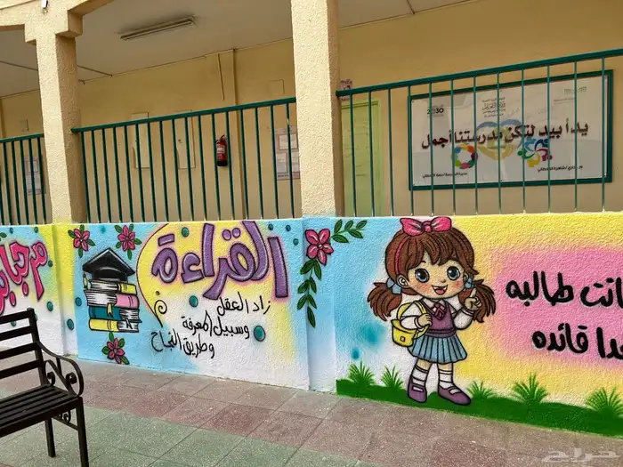 رسام جرافيتي رسم مدارس كافيهات مغاسل سيارات 3