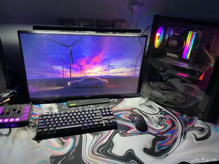 بي سي قيمنق RTX 3070 مع شاشتين 3