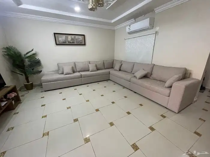 كنب حرف L مع سجاد 6