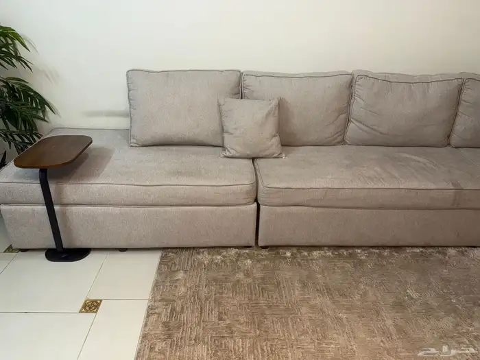 كنب حرف L مع سجاد 3