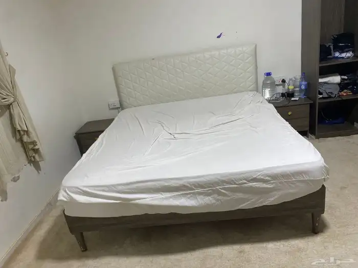 غرفة نوم سرير نفرين دولاب زاويه عدد اثنين كمندينه وتسريحه 0