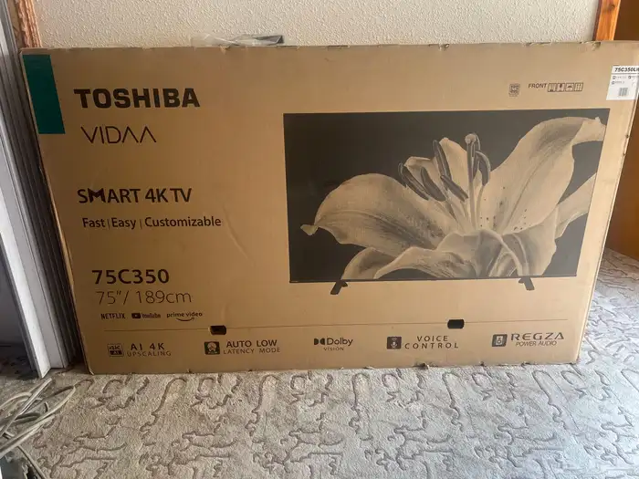 شاشة تلفيزون توشيبا 75 بوصة - مكسورة 0