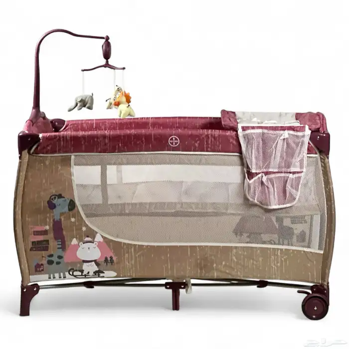 محبس مع سرير 2 في 1 - محبس للمواليد مع العاب برسومات مميزة 7