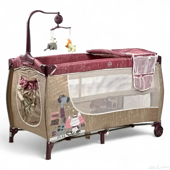 محبس مع سرير 2 في 1 - محبس للمواليد مع العاب برسومات مميزة 6